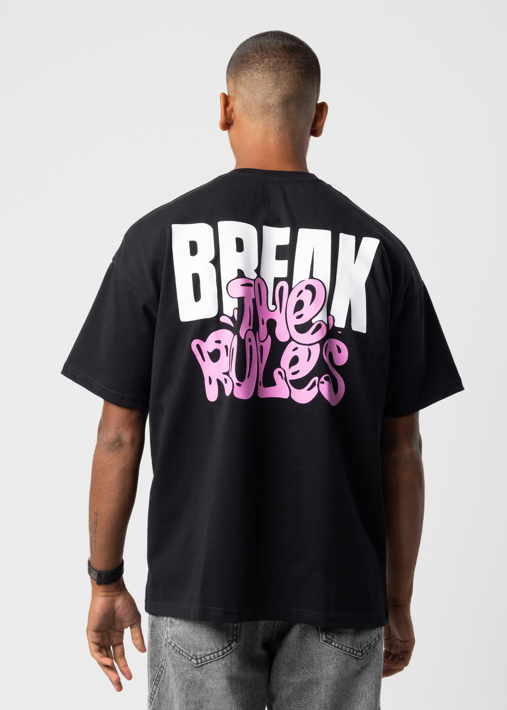 Black Break The Rules Tee