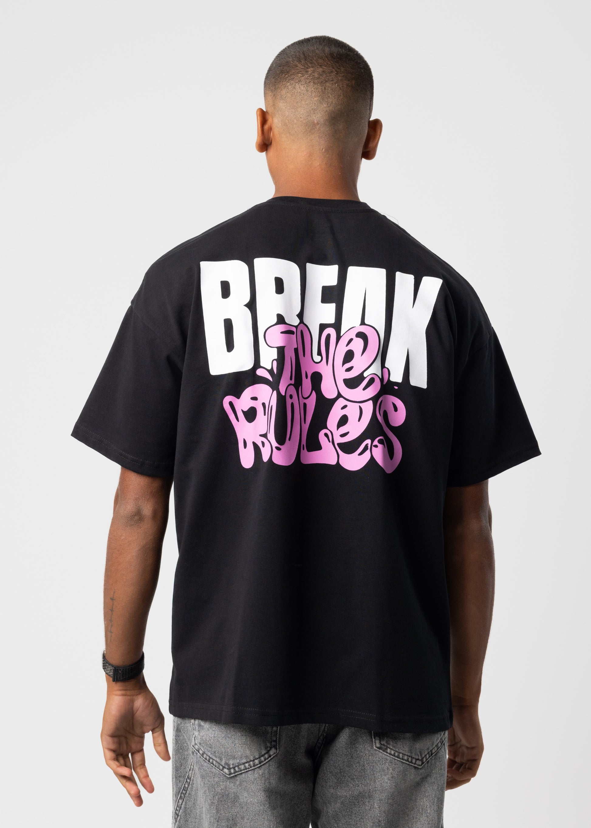 Black Break The Rules Tee